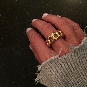 Stainless steel cuban link rings